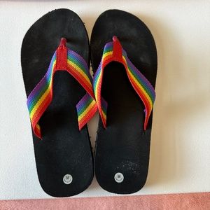Rainbow Flip-Flops